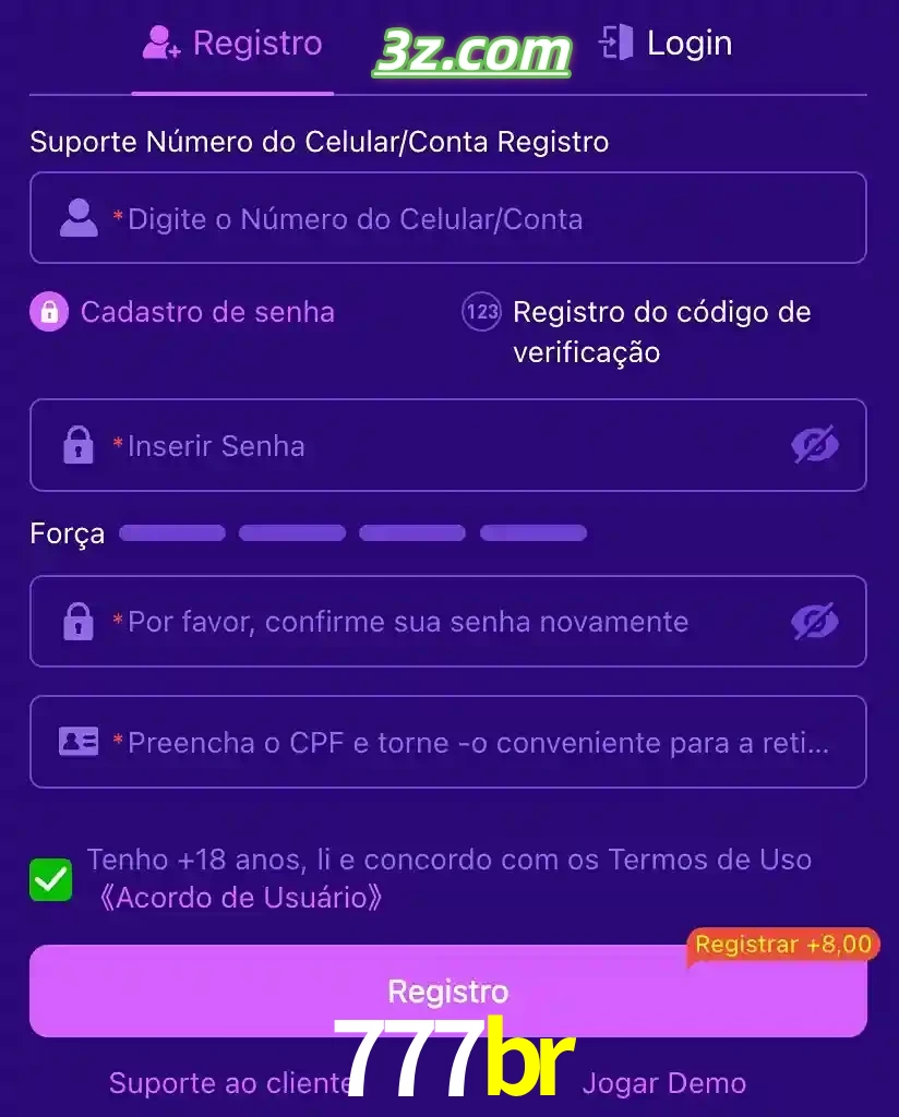 bonus de cadastro imediato